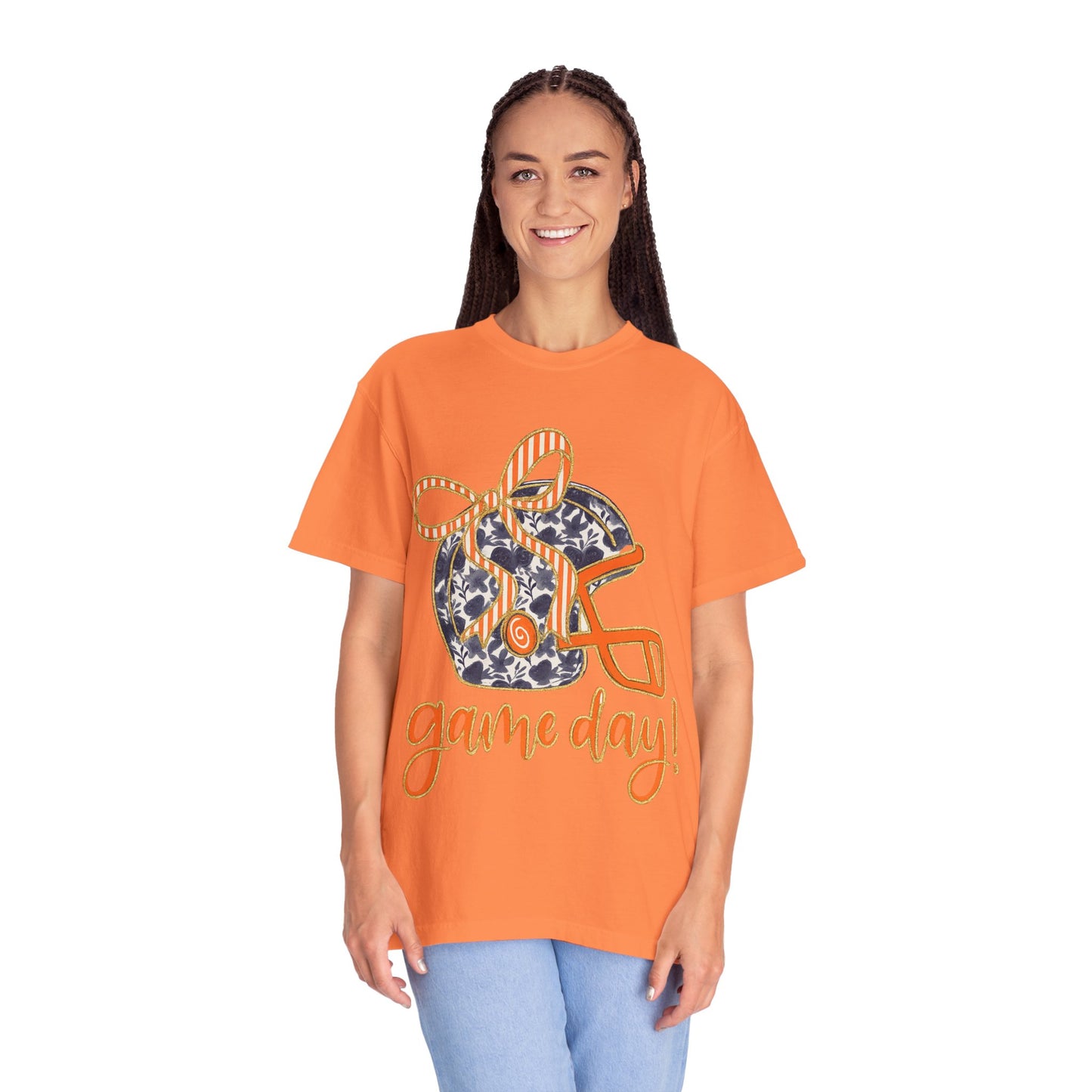 Game Day Coquette Style, Football Helmet T-Shirt | Unisex Sports Tee for Football Fans | Perfect for Tailgating, Game Everyday Wear