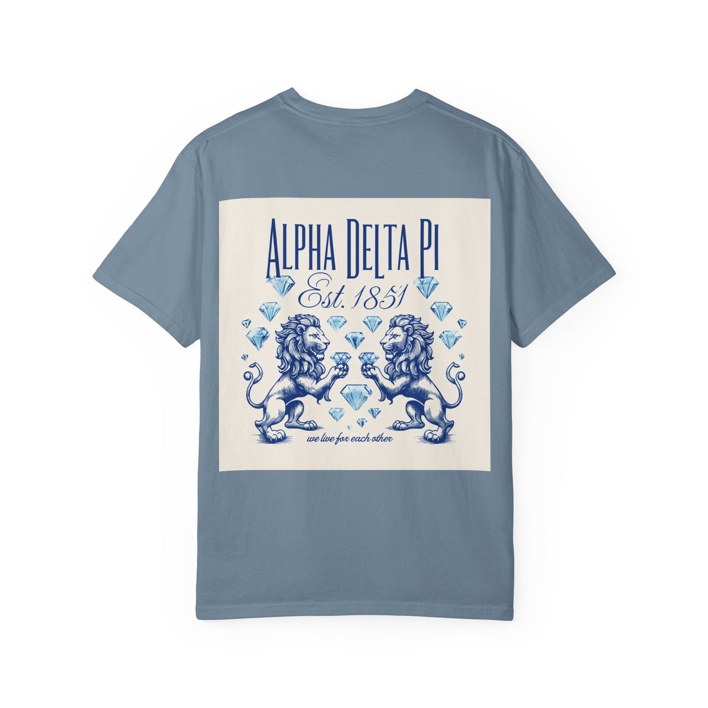 Alpha Delta Pi T-Shirt, Sorority Shirt, College Apparel, Greek Life Gift, Unisex Garment-Dyed Tee
