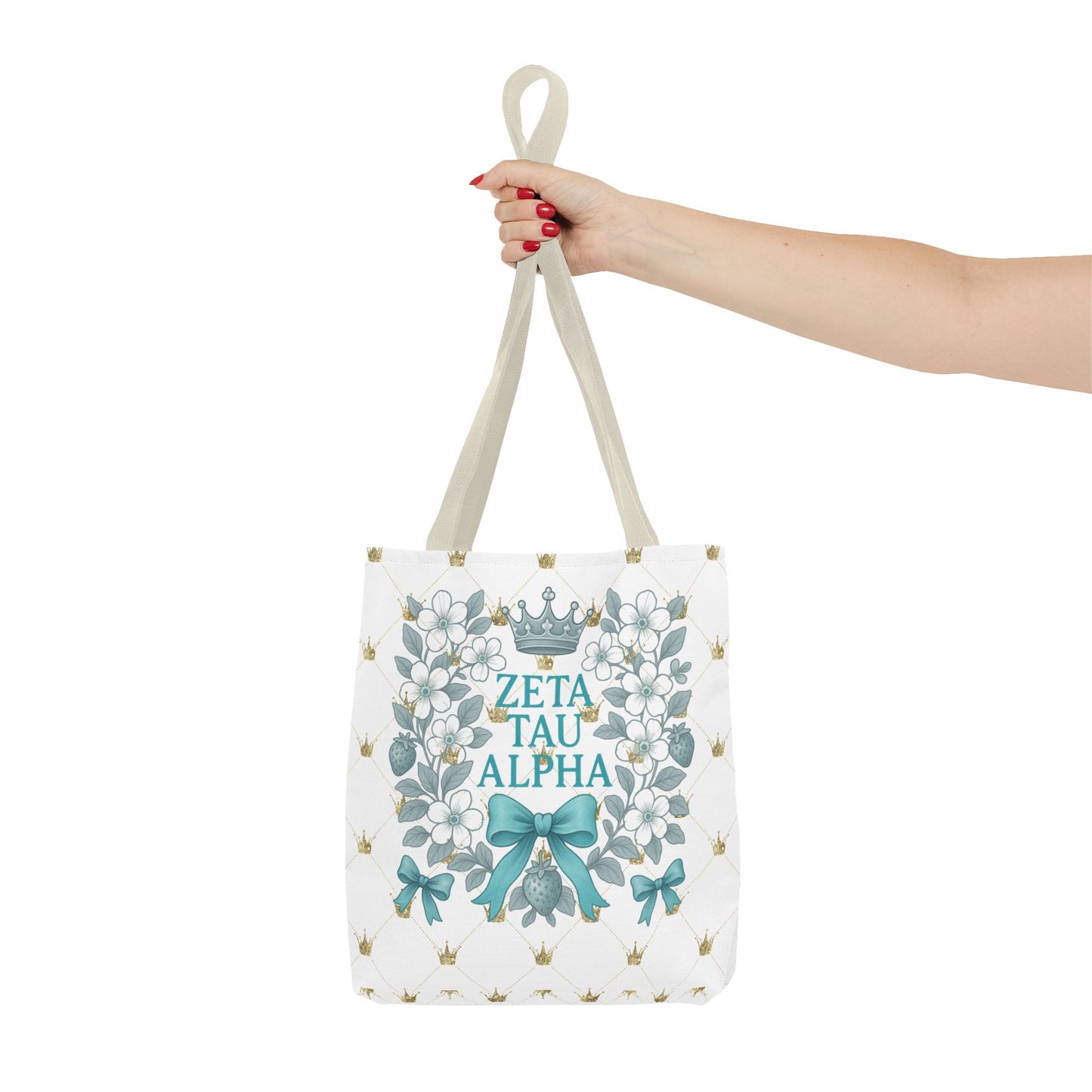 Zeta Tau Alpha Tote Bag | Sorority Bags, Floral Design, Gift for Sisters, Campus Essentials, Personalized Tote