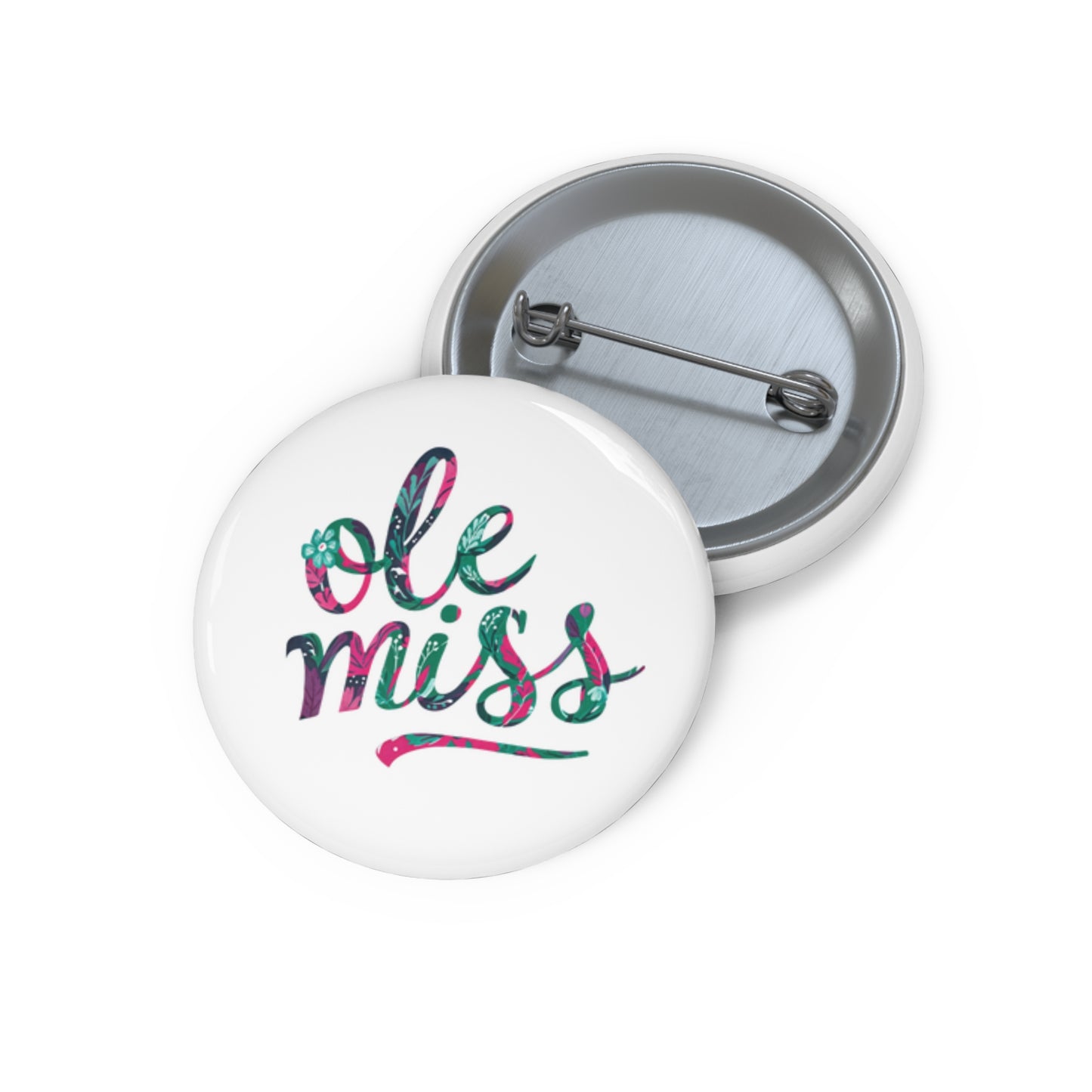 Floral MS Rebels Vintage Pin Buttons