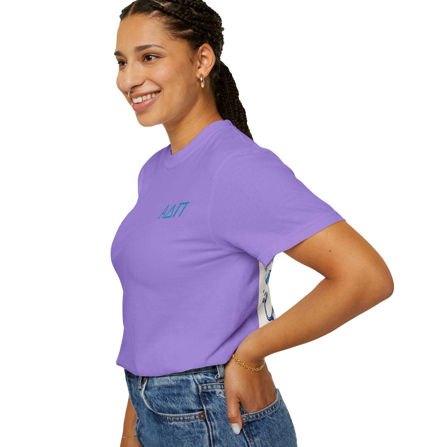 Alpha Delta Pi T-Shirt, Sorority Shirt, College Apparel, Greek Life Gift, Unisex Garment-Dyed Tee