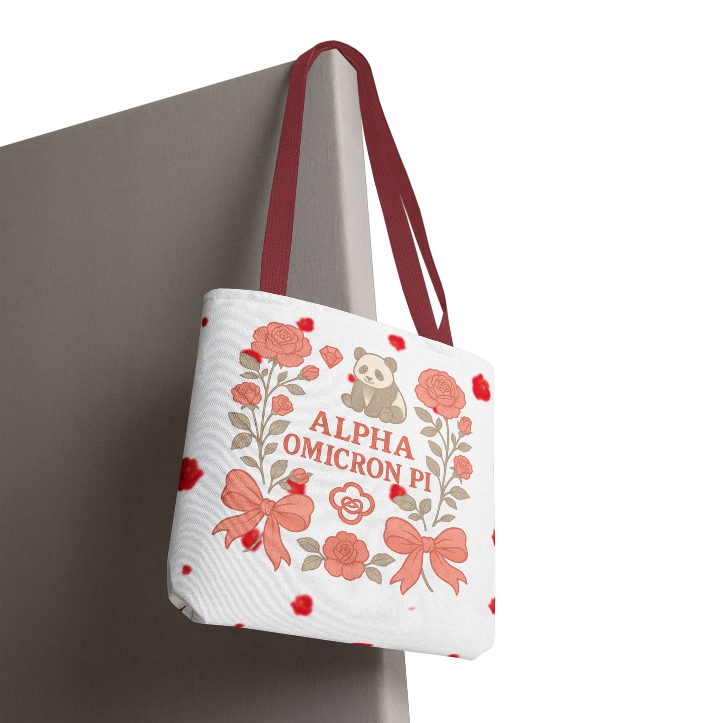 Floral Alpha Omicron Pi Tote Bag, Sorority Tote, Gift for Sisters, College Bag, Cute Everyday Tote