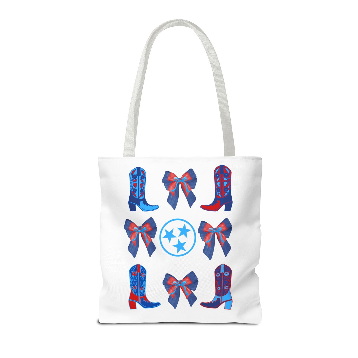Tote Bag - Tennessee Titans Coquette Bow Design - Titan Up NFL Game Day Gift Nashville TN