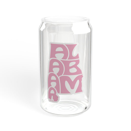 Alabama Stylish Glass Sipper with Bamboo Lid - Perfect for Smoothies, Juice, and Drinks, Eco-Friendly, Unique Gift, Home Decor, Outdoor Activities