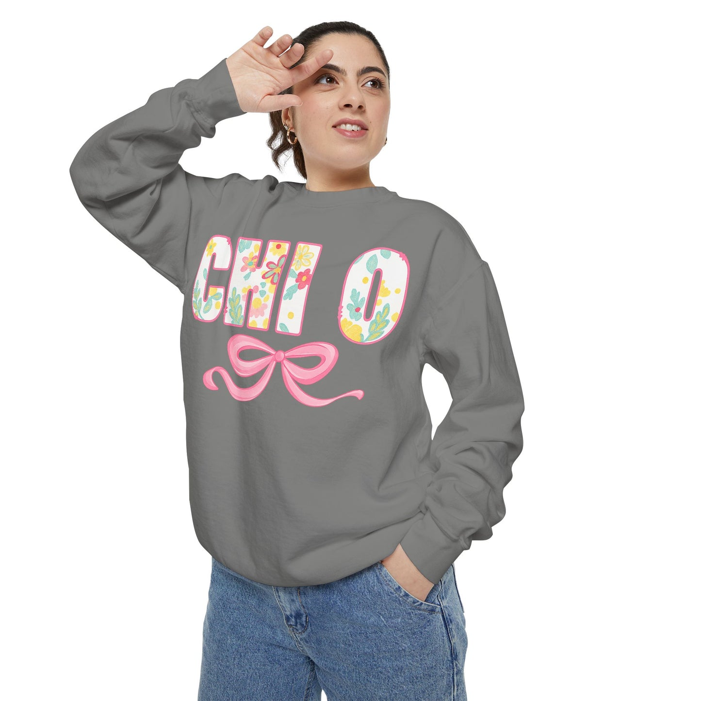 Colorful Floral Chill O Unisex Sweatshirt | Spring Fashion, Gift for Her