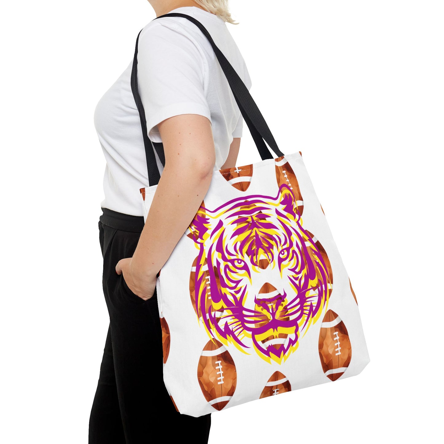 Vibrant Tiger Print Tote Bag - LSU Fans Gift