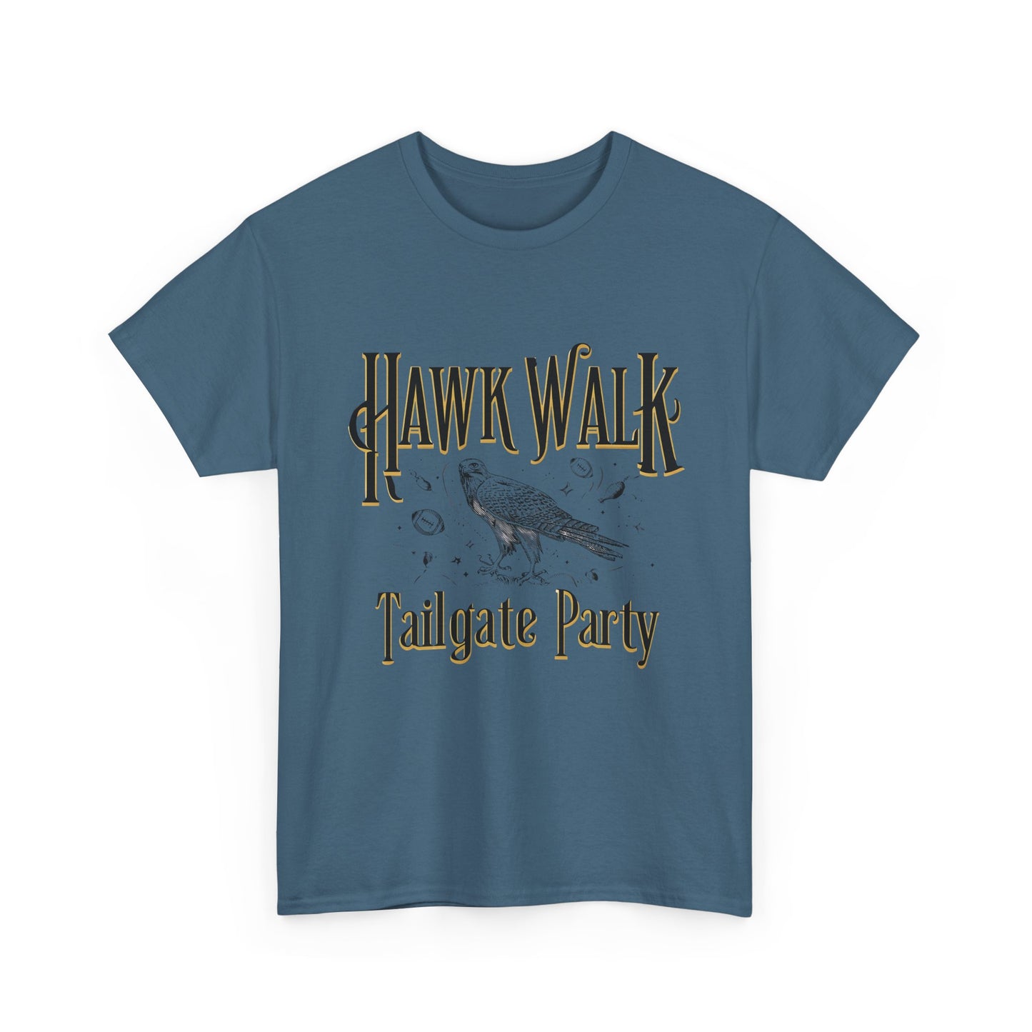 Hawk Walk Tailgate Tee, Unisex Cotton Shirt, Outdoor Event T-Shirt, Festival Wear, Bird Lover Gift, Sports Gathering Apparel