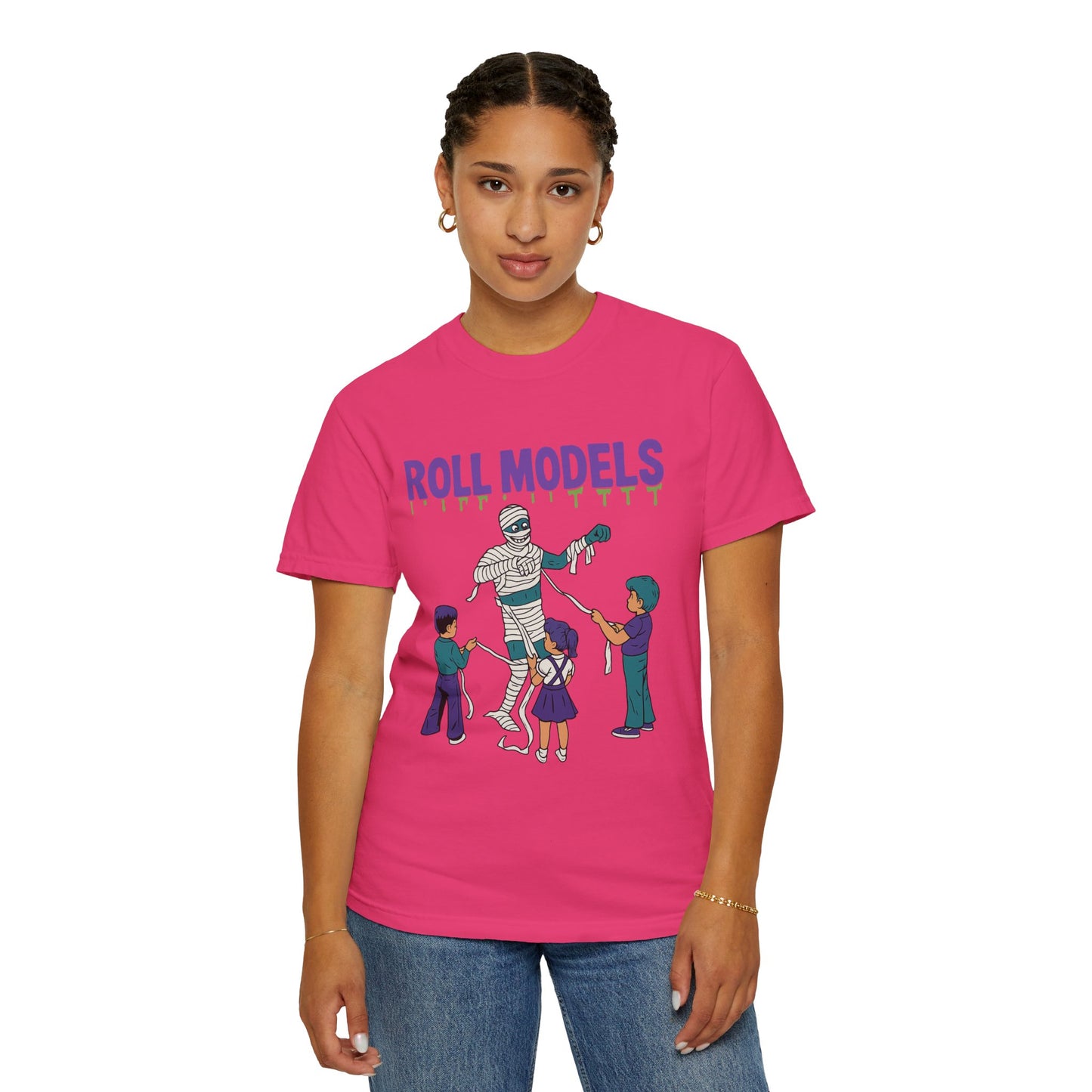 Mummy Roll Models T-Shirt, Cute Halloween Shirt, Kids Costume Tee, Family Fun Outfit, Retro Graphic Top, Vintage Style Tee
