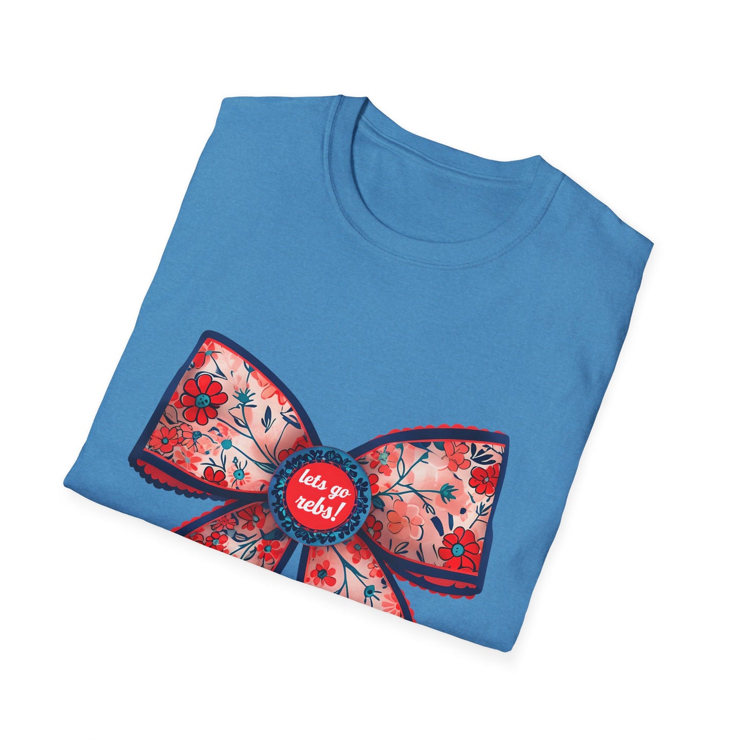 Go rebs coquette bow, Floral Bow T-Shirt | Gift for Her, Casual Wear, Birthday Party, Spring Fashion, Cute Graphic Tee
