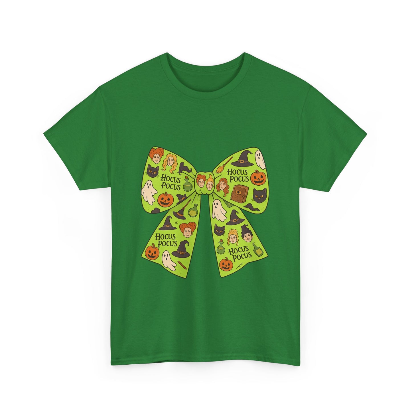 Halloween Graphic Tee, Spooky Season Unisex Shirt, Hocus Pocus Bow Tee, Autumn Style Shirt, Trick or Treat Apparel