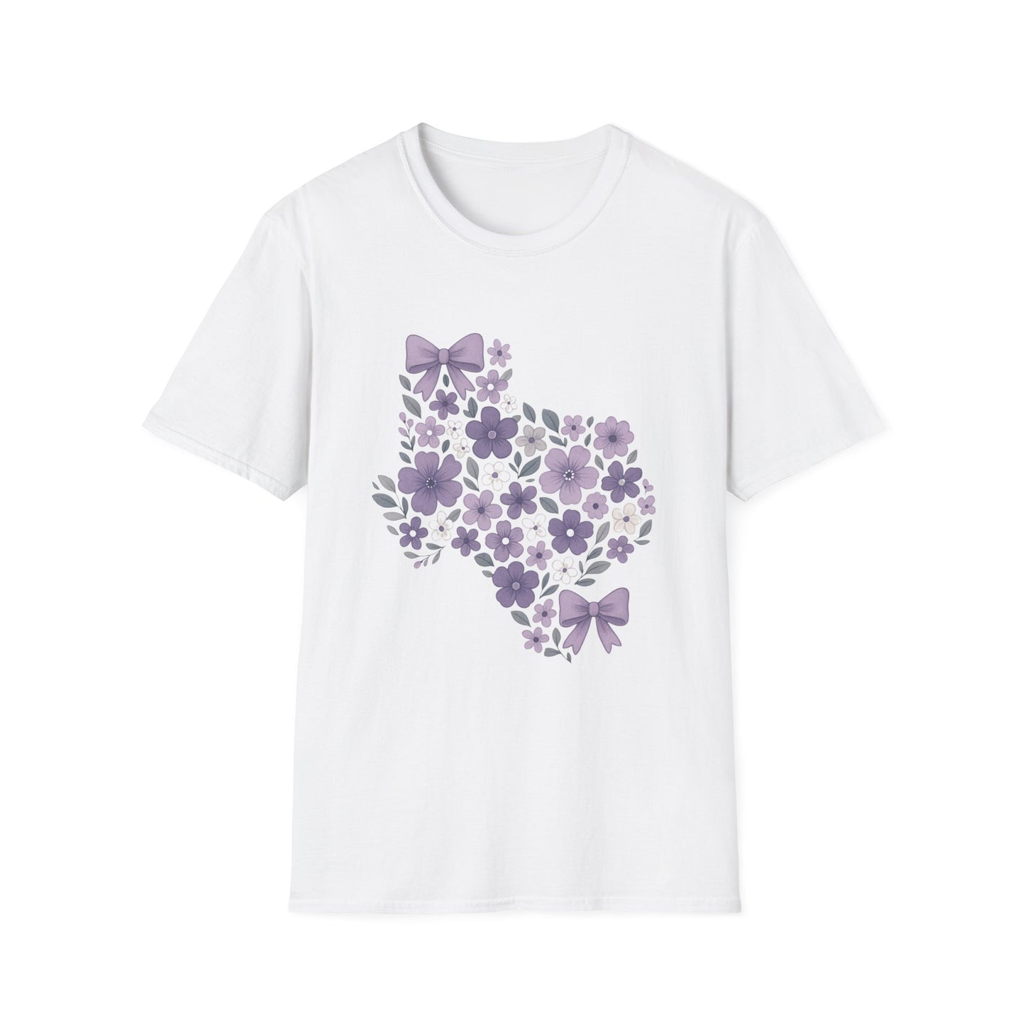 Texas Floral T-Shirt, Casual Summer Top, Gift for Her, Boho Style Tee, Spring Fashion, State Pride Shirt, Soft and Comfy Wear