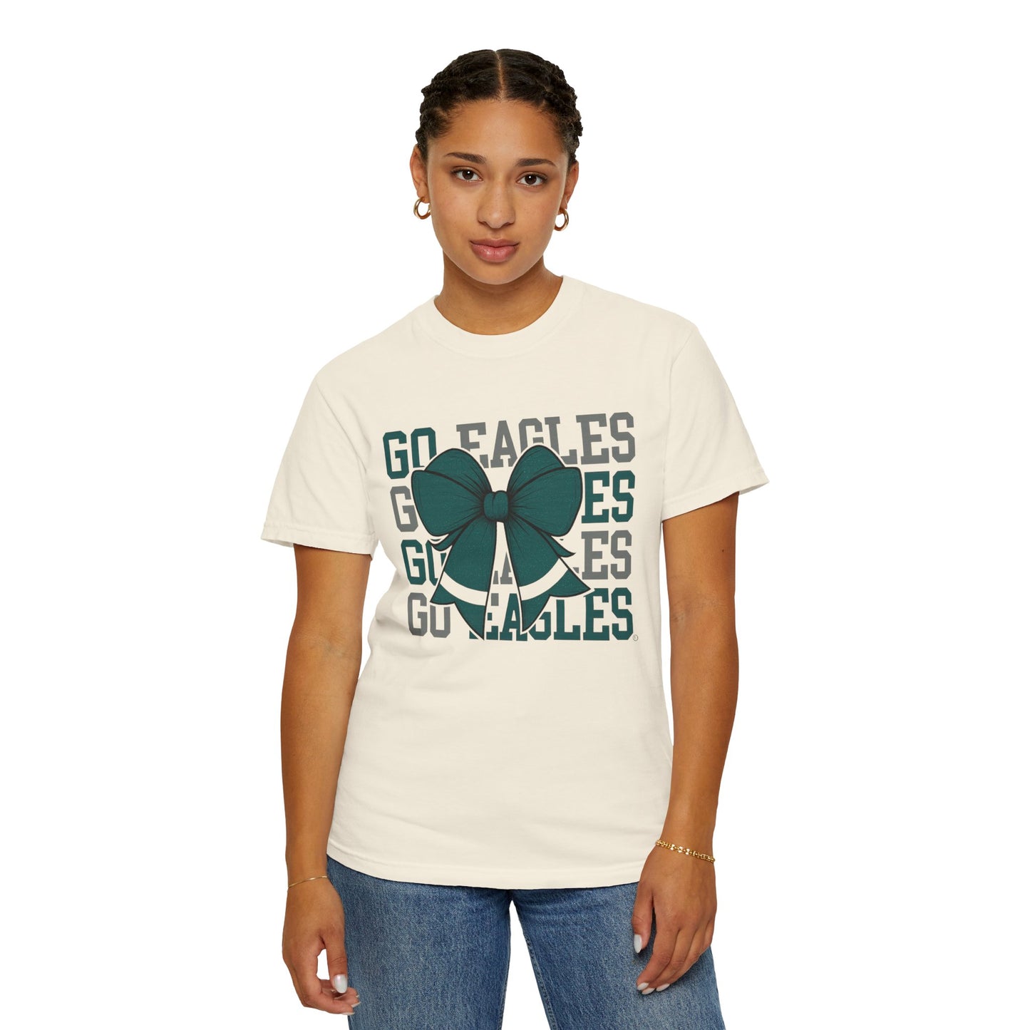 Cheerful Eagles T-Shirt, Unisex Sports Tee, Game Day Shirt, Football Fan Apparel, Gift for Sports Lovers