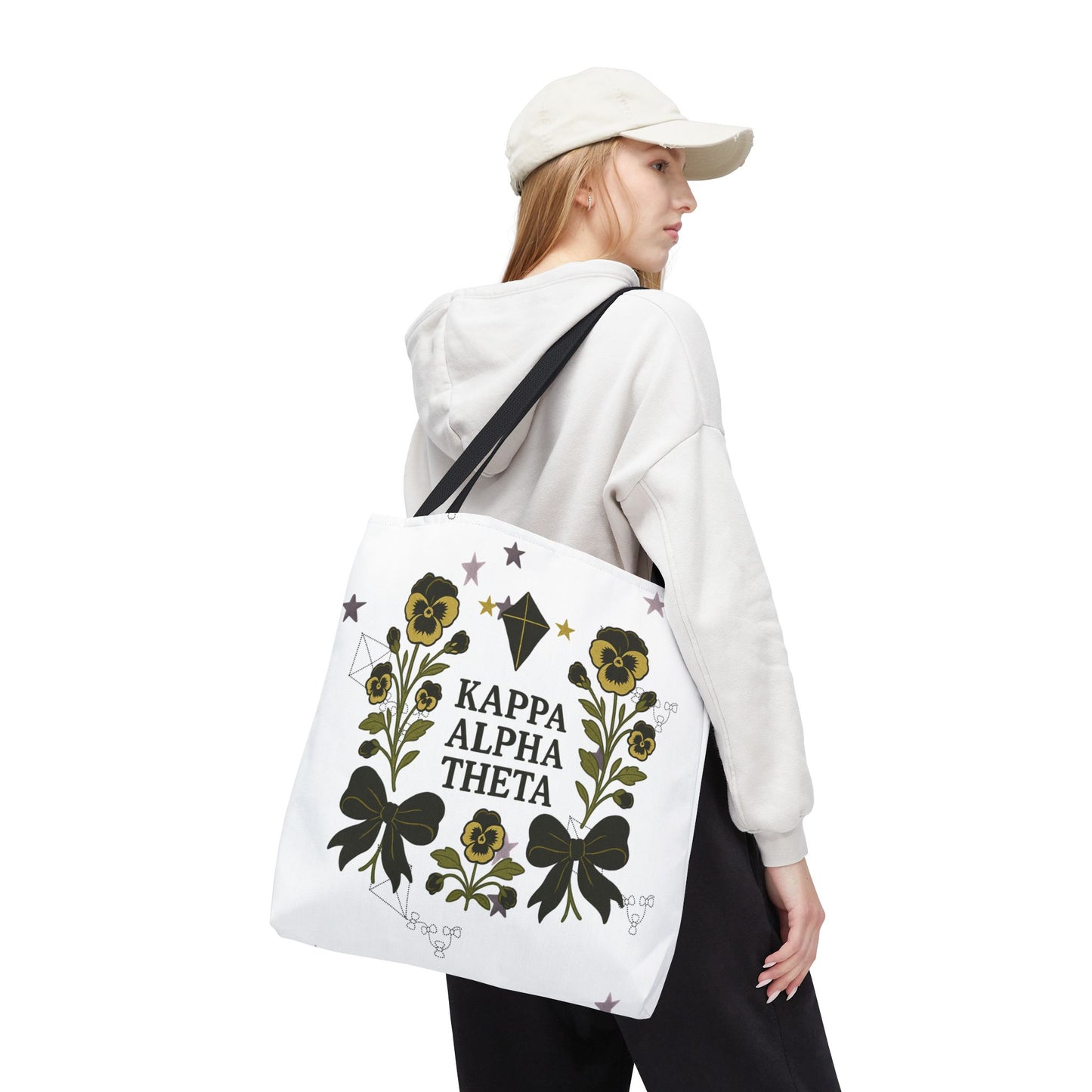 Floral Sorority Tote Bag | Kappa Alpha Theta, Eco-Friendly Bag, Gift for Sisters, College Accessory, Summer Outing Bag