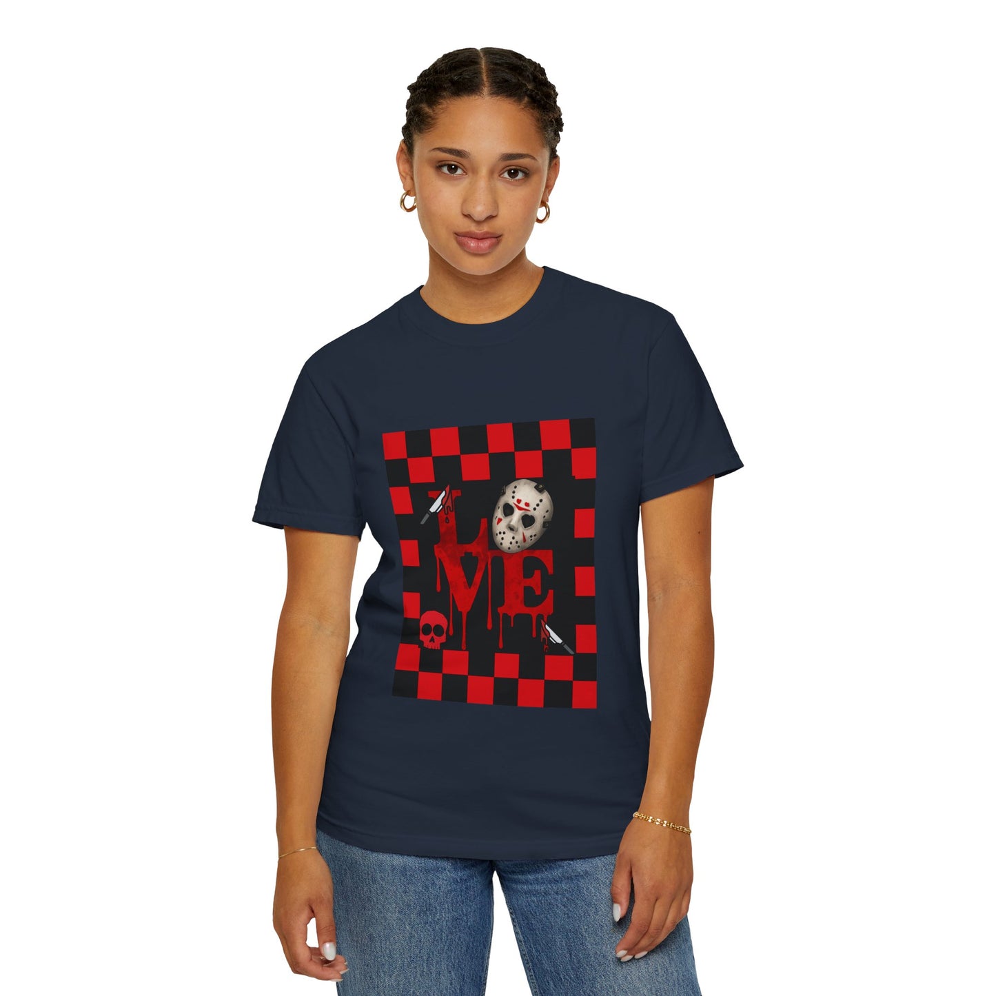 Scary Movie Mask Love Print T-Shirt