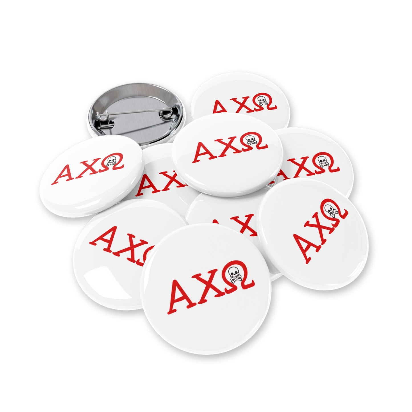 AXO Custom Round Pins for Events, Party Favors, Fundraisers, Collectibles, Badge Accessories