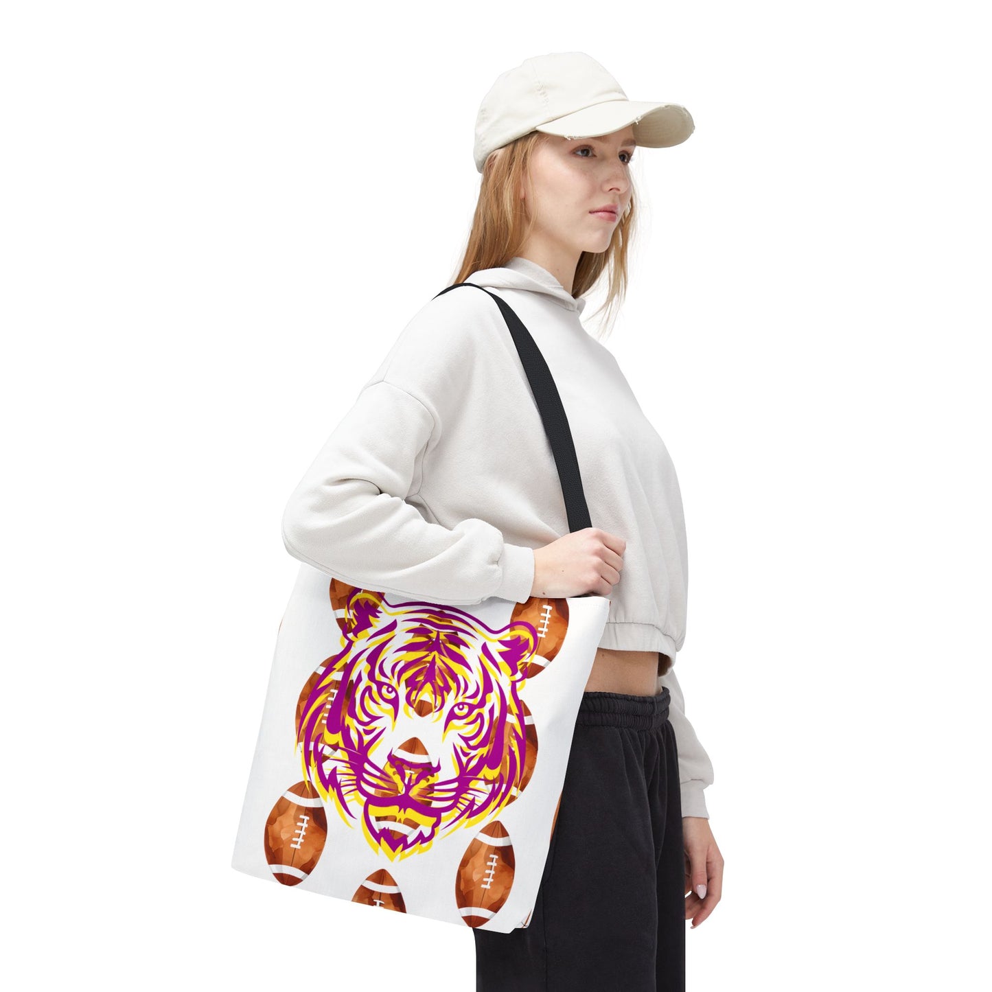 Vibrant Tiger Print Tote Bag - LSU Fans Gift