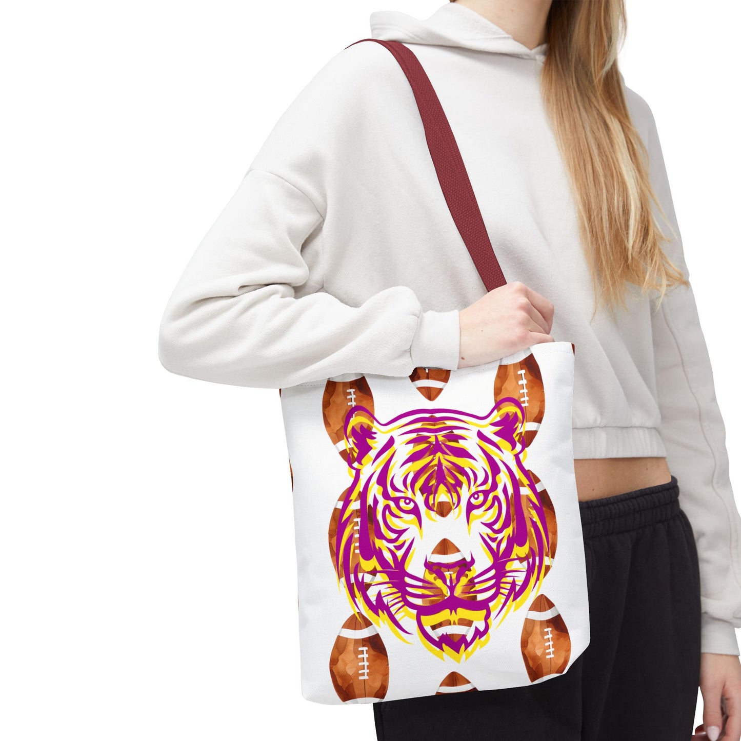 Vibrant Tiger Print Tote Bag - LSU Fans Gift