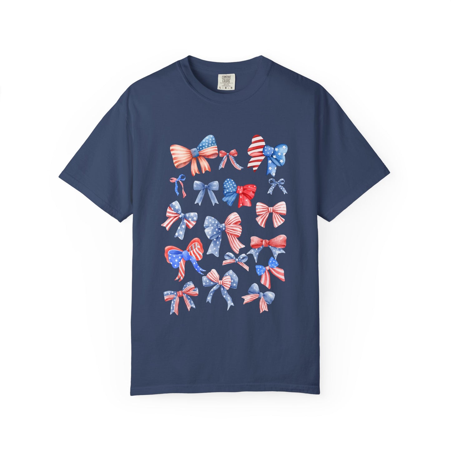 Patriotic Bow T-Shirt | Unisex Casual Wear for Year-Round Celebrations