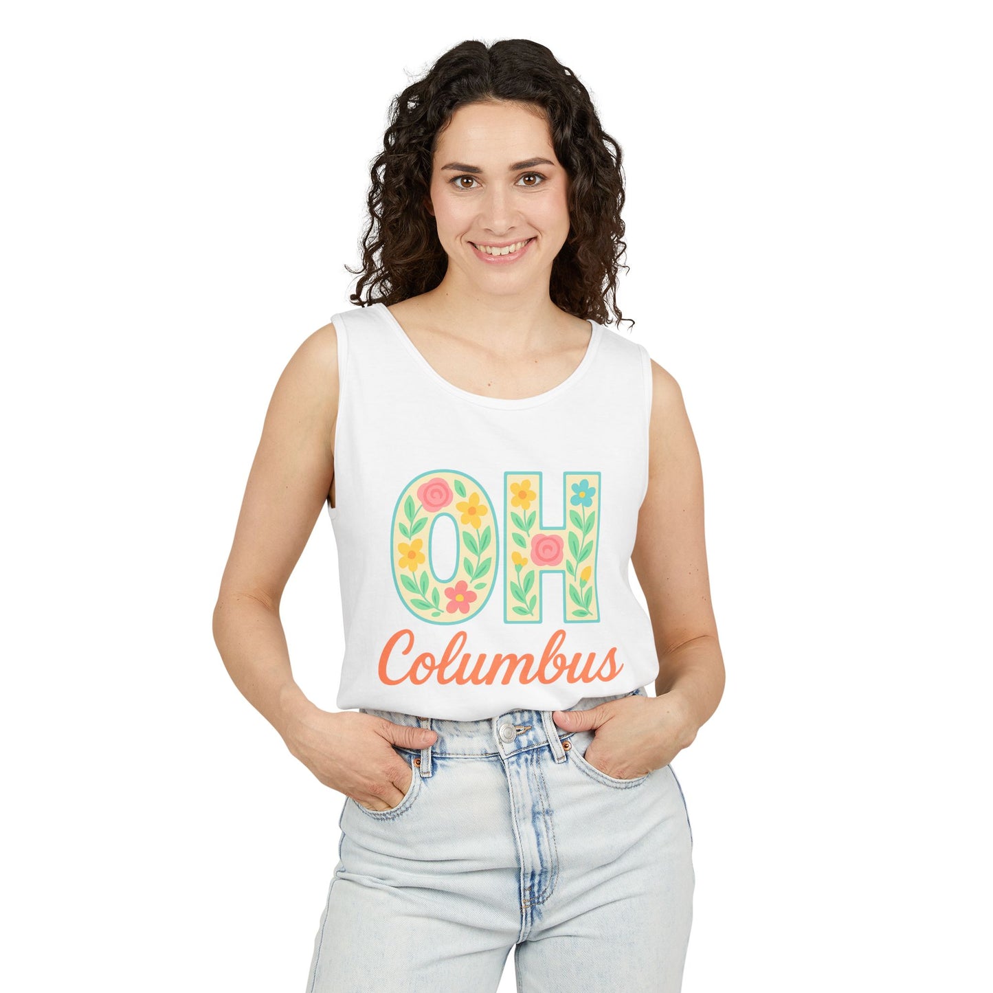 Ohio Spirit Unisex Garment-Dyed Tank Top, College Sports, Casual Wear, Gift for Graduates, Team Pride, Comfort Colors, Graduation Gift, Go Bucks