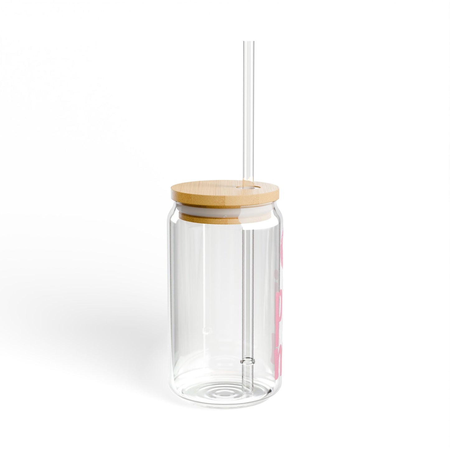 Phi Mu Sipper Glass, 16oz with Bamboo Lid, Perfect Gift for Sorority Sisters, Water, Smoothies, Summer Sips, College Essentials