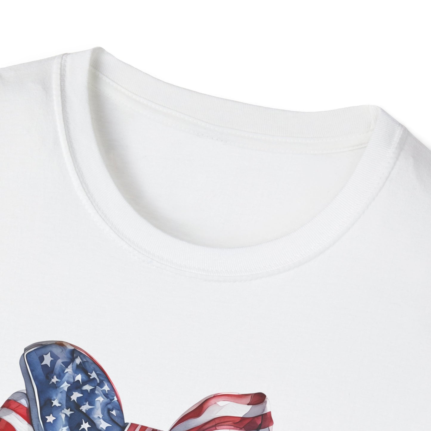 Patriotic Cowboy Boot T-Shirt | Unisex Softstyle Tee for Independence Day