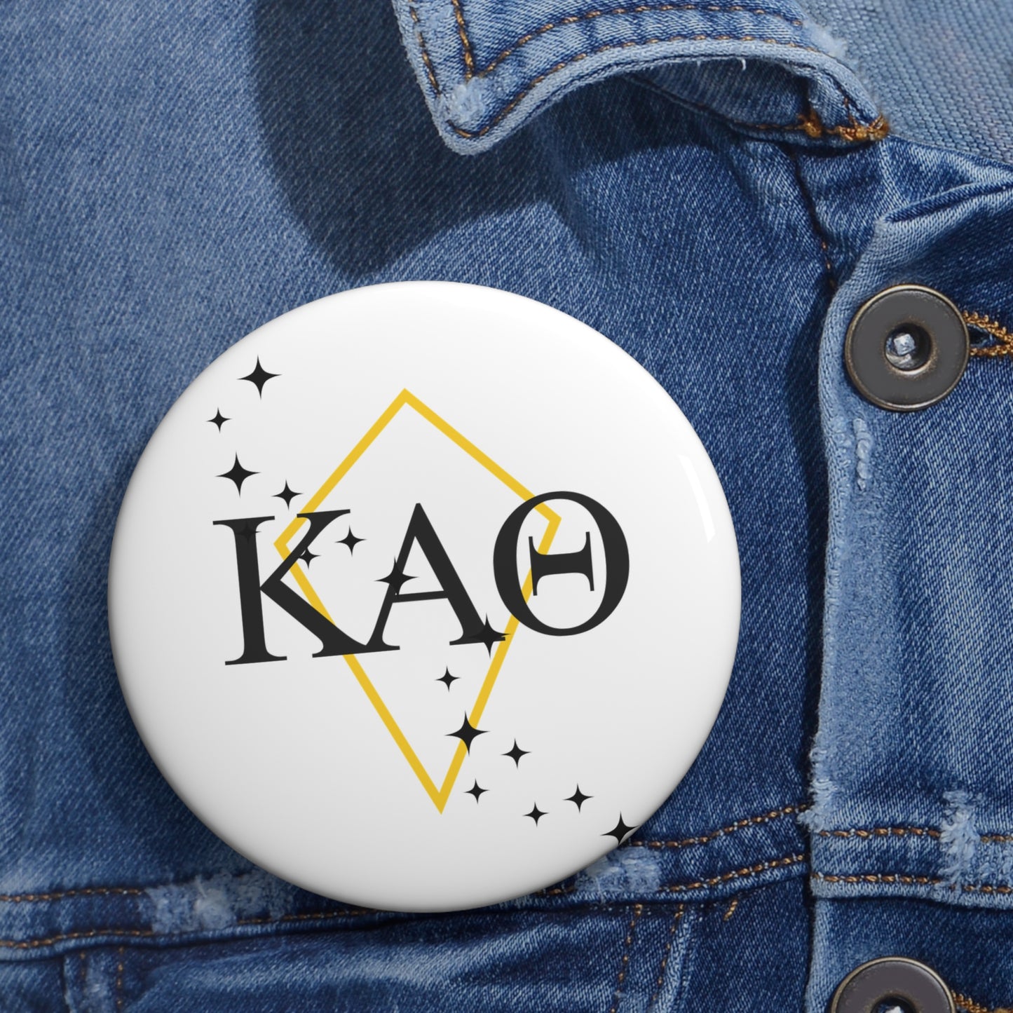 Kappa Alpha Theta Custom Pin Buttons, Personalized Button Pins, Badge, Gifts for Friends, Party Favors, Sorority or Fraternity Buttons, Unique Accessories