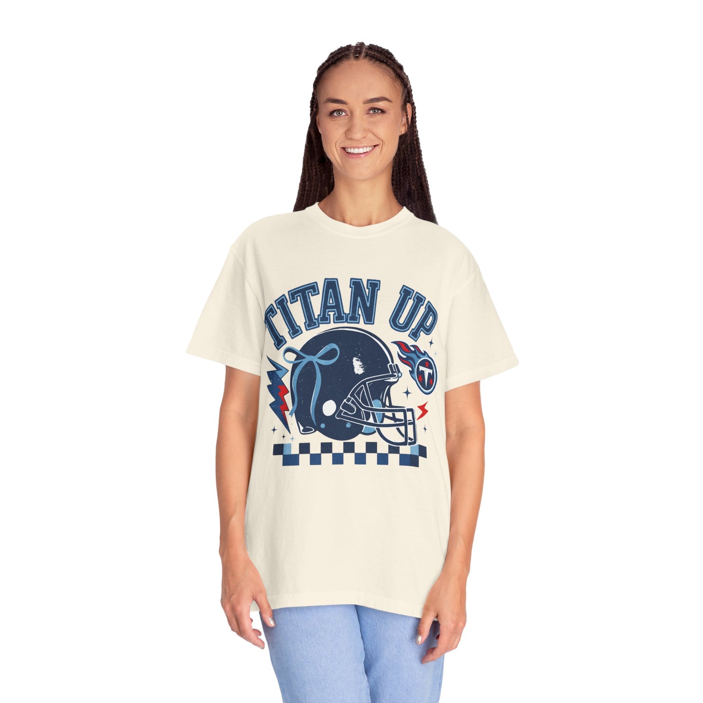 titan up tennessee Unisex Football Tee, Titan Up Shirt for Game Day, Casual Sportswear, Tailgating Apparel, Gift for Fans, Team Spirit Top