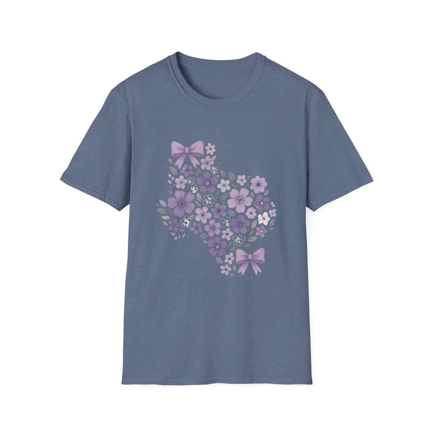 Texas Floral T-Shirt, Casual Summer Top, Gift for Her, Boho Style Tee, Spring Fashion, State Pride Shirt, Soft and Comfy Wear