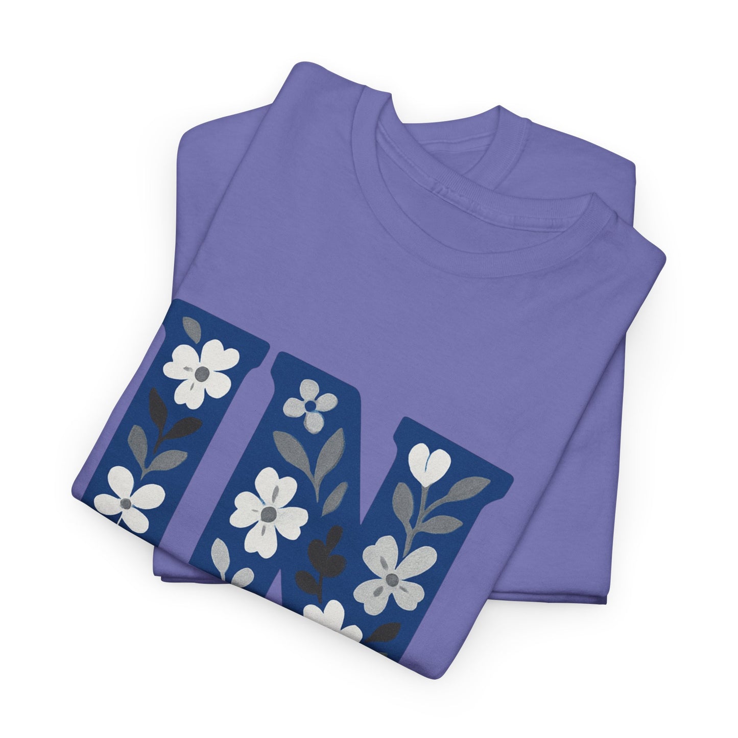 Floral Colts Tee | Unisex Heavy Cotton Tee for Sports Fans, Indiana Pride