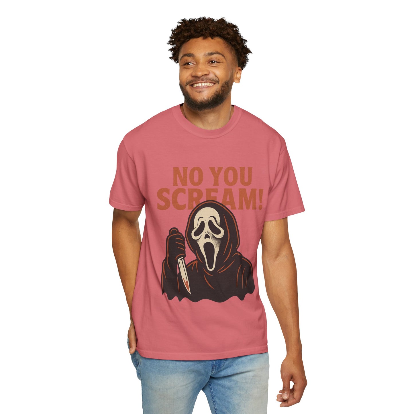 Unisex Horror-Themed T-shirt | Fun Scream Design for Halloween, Costume Parties, Movie Nights, Gift for Horror Fans