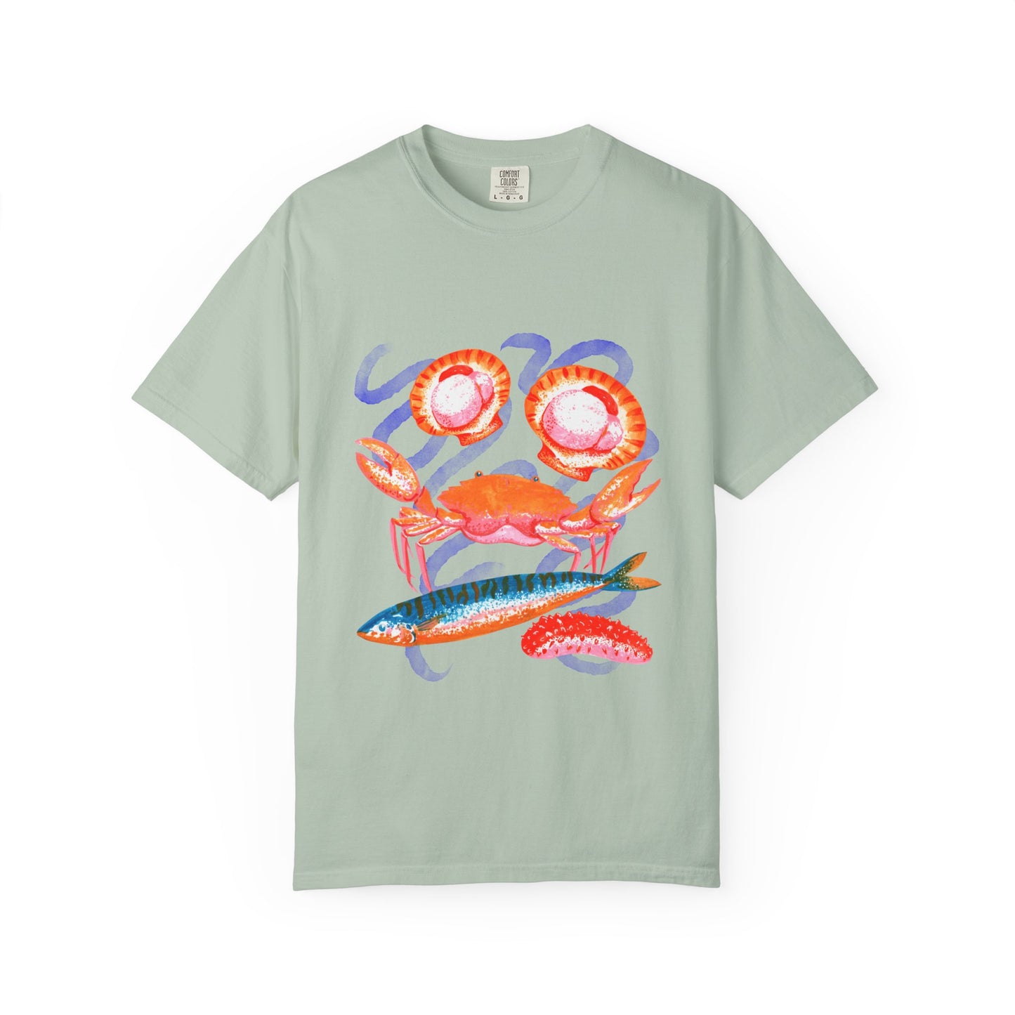 Retro Seafood Graphic T-Shirt - Fresh Catch Comfort Colors Tee