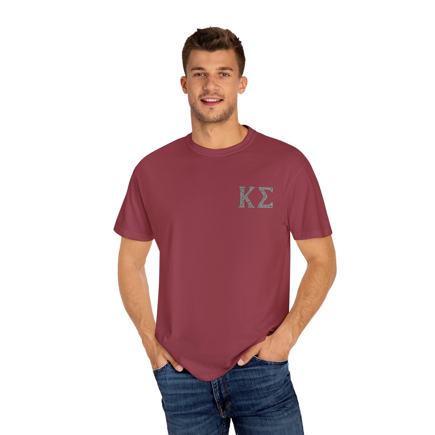 Kappa Sigma Garment-Dyed Unisex T-Shirt, Casual Wear, Greek Life Apparel, College Student Gift, Comfy Streetwear