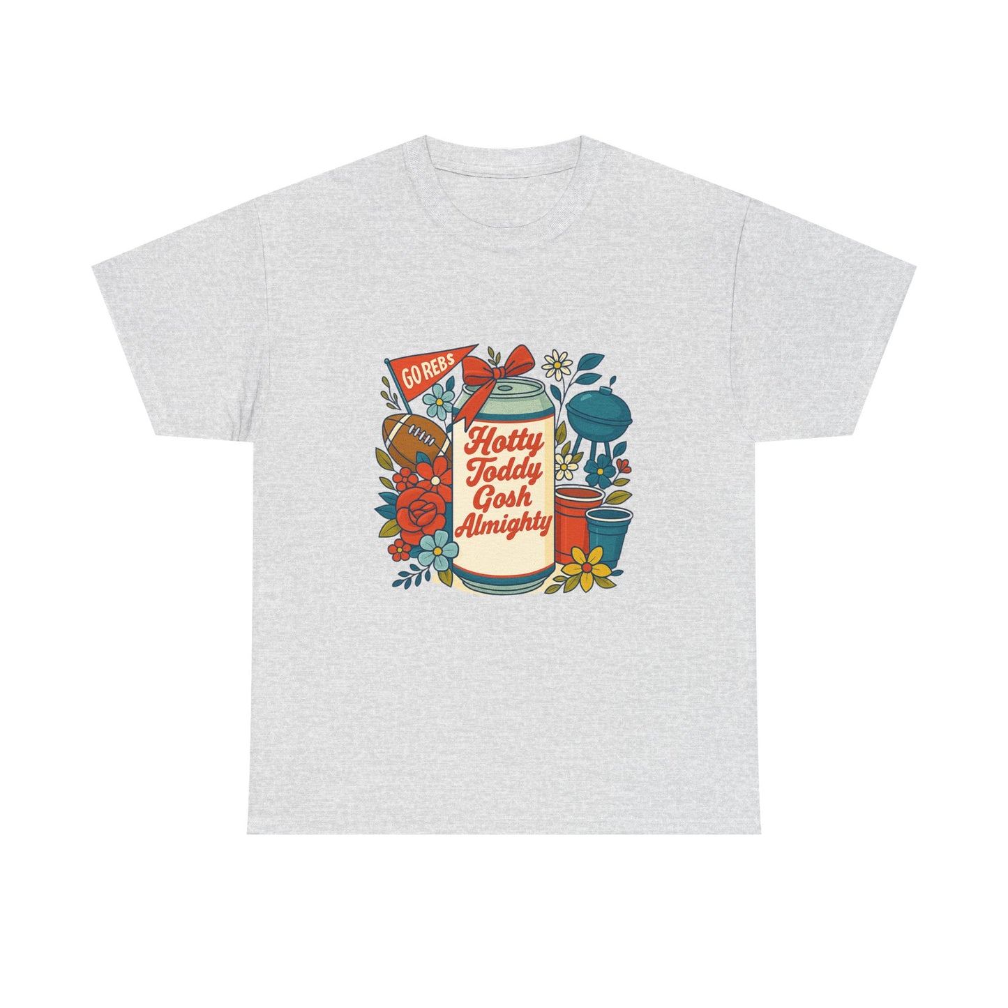 Hotty Toddy Heavy Cotton Tee - Unisex Graphic T-Shirt, Casual Wear, College Apparel, Gift for Students, Spring Break Fashion