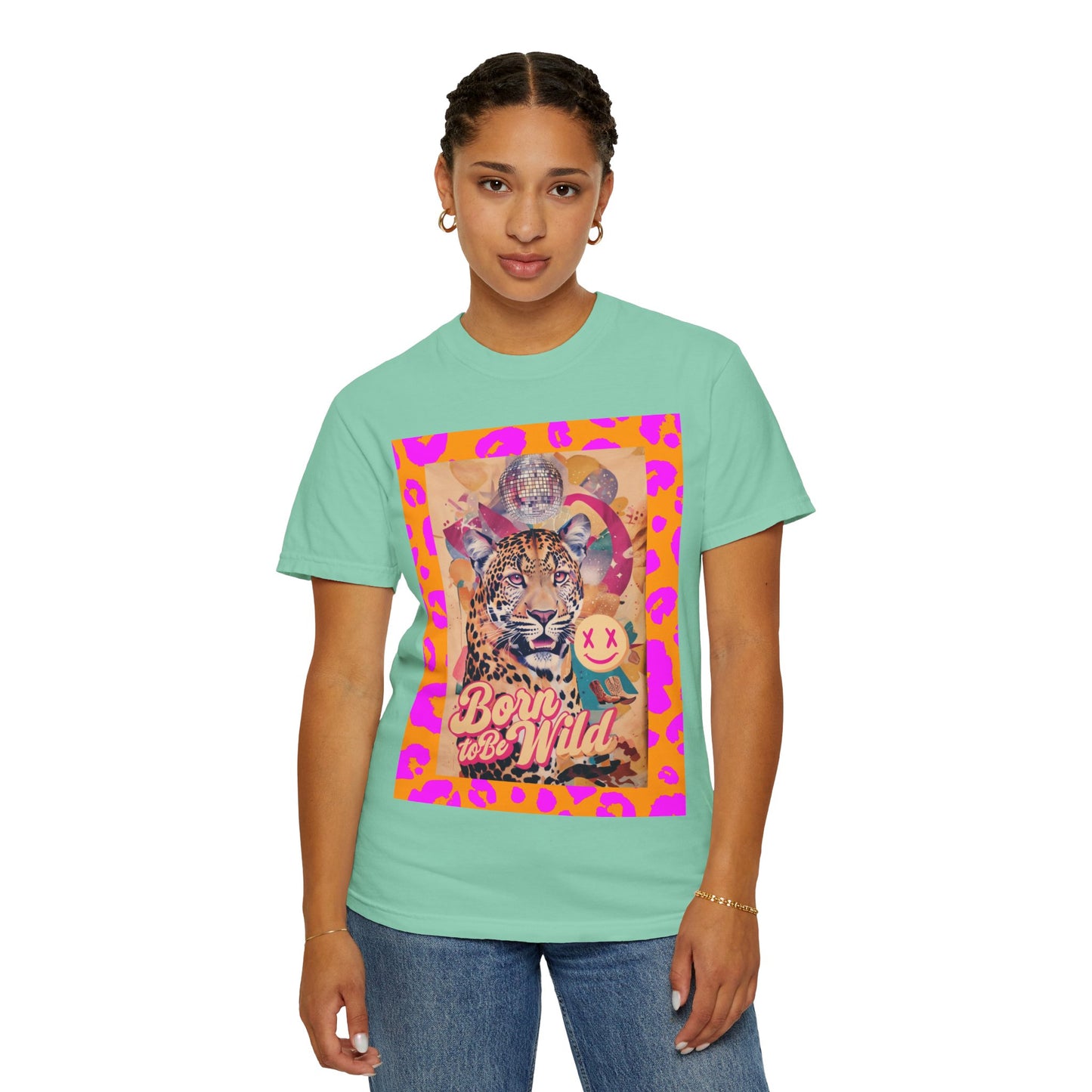 Bold Graphic T-Shirt: Born to Be Wild, Unisex Cotton Tee, Animal Lover Gift, Wild Spirit Apparel, Trendy Casual Wear, Unique Artist Design