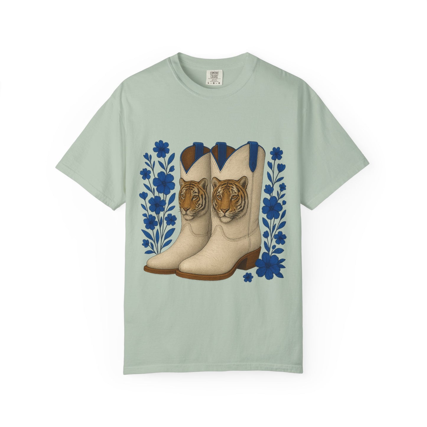 Graphic T-Shirt - Cowboy Boots & Tigress, Unisex Tee, Vintage Country Style-Memphis Tiger Fan