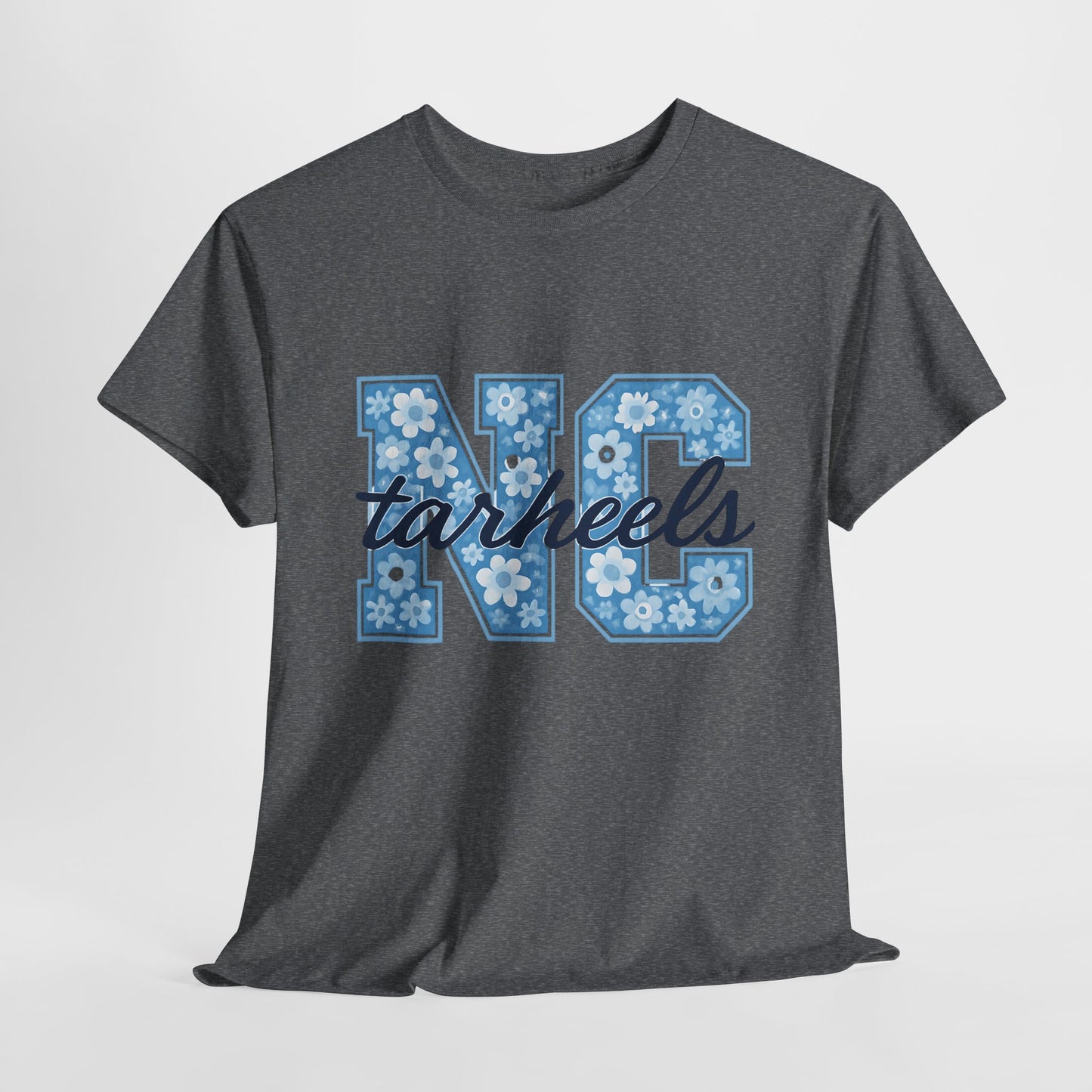 North Carolina Tarheels Unisex Heavy Cotton Tee, College Spirit Wear, Men's and Women's Casual T-Shirt, School Pride Apparel, Gift for Fans