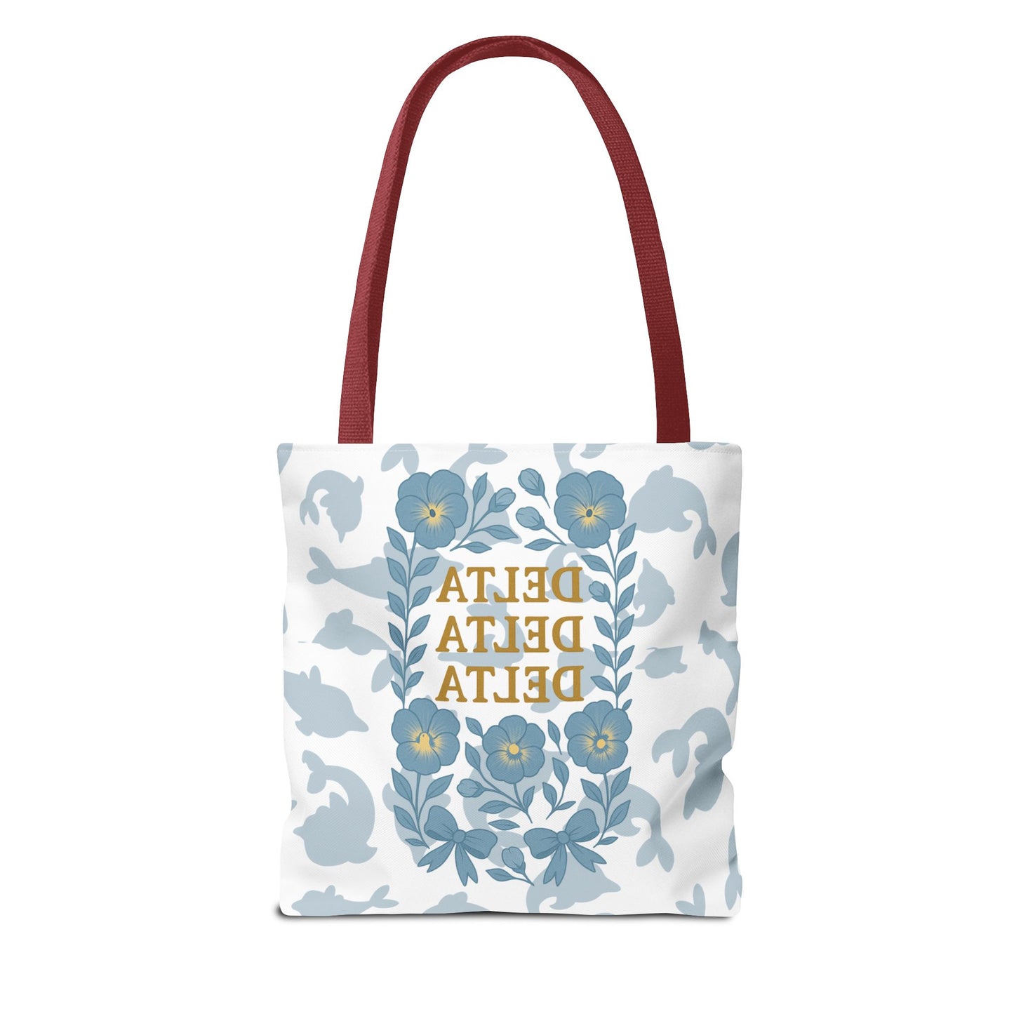 Delta Delta Delta Floral Tote Bag | Sorority Gift | Reusable Shopping Bag | Summer Accessory | Eco-Friendly Bag | Stylish Storage