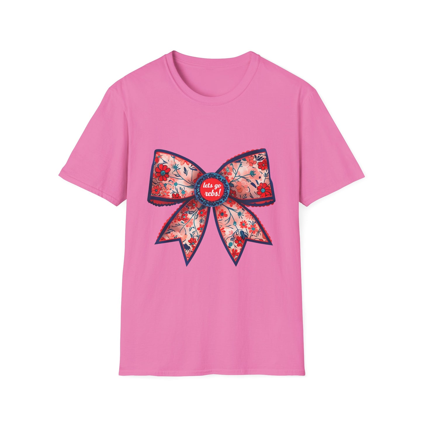 Go rebs coquette bow, Floral Bow T-Shirt | Gift for Her, Casual Wear, Birthday Party, Spring Fashion, Cute Graphic Tee