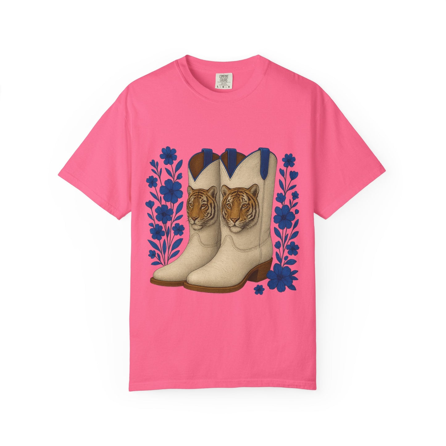 Graphic T-Shirt - Cowboy Boots & Tigress, Unisex Tee, Vintage Country Style-Memphis Tiger Fan