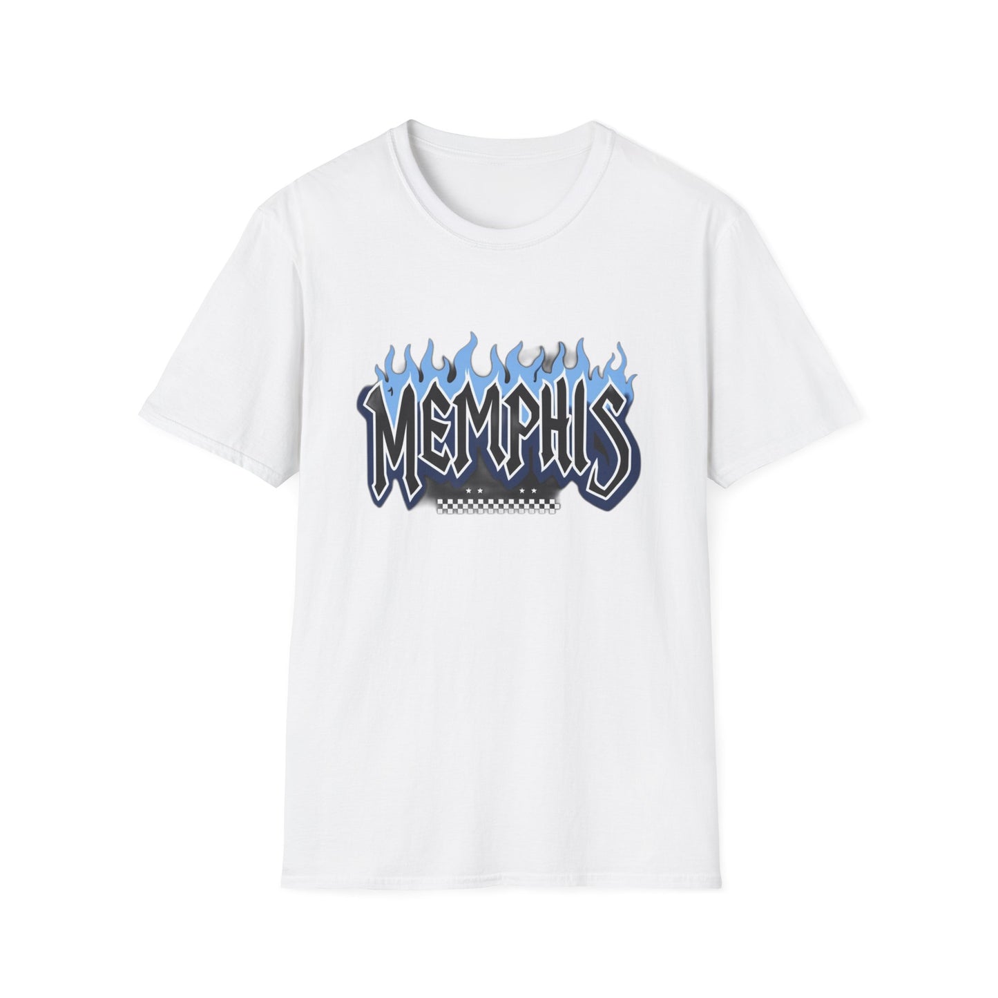 Memphis Flame Graphic T-Shirt, Unisex Tee, Casual Wear, Gift for Music Lovers, Summer Fashion, Graphic Design Shirt