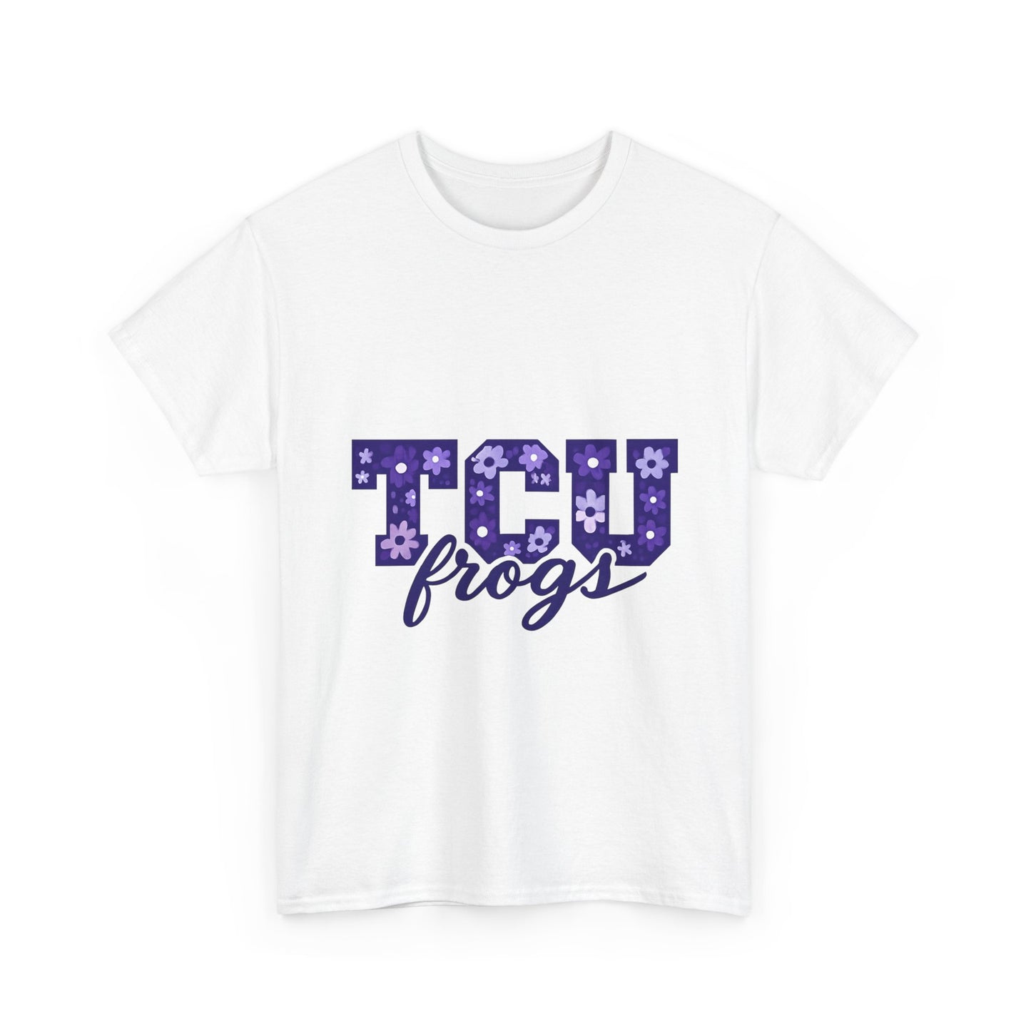 TCU Frogs Unisex Heavy Cotton Tee - College Shirt, Student Apparel, Casual Wear, Graduation Gift, Sports Fan Tee