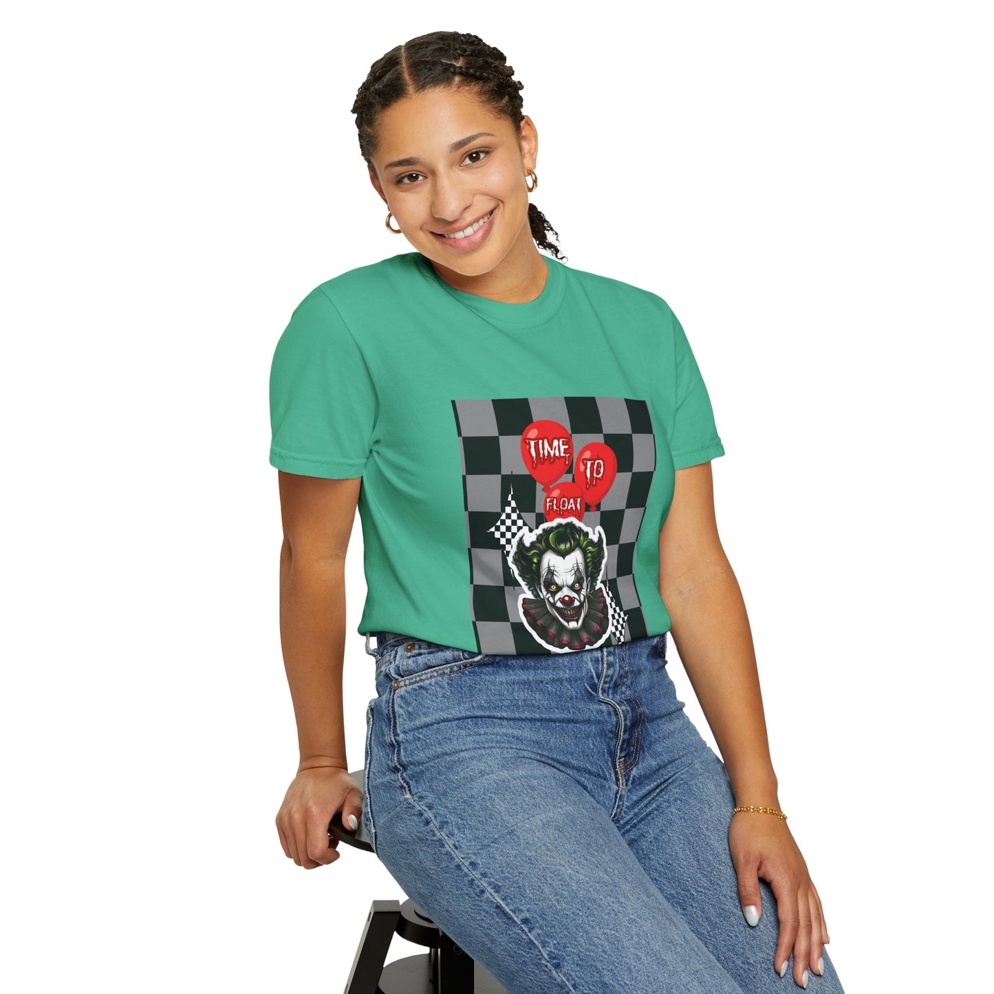 Creepy Clown Graphic T-Shirt, Halloween Costume Tee, Unisex Horror Shirt, Fun Gift for Fans, Graphic Novelty Wear, Casual Outfit