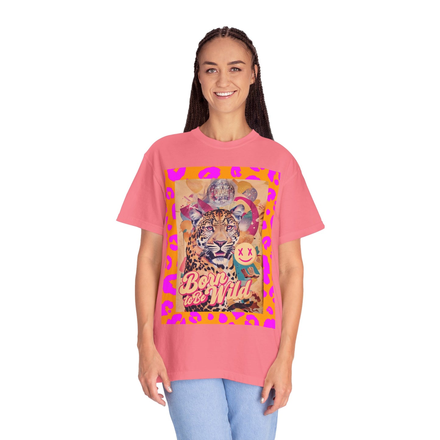 Bold Graphic T-Shirt: Born to Be Wild, Unisex Cotton Tee, Animal Lover Gift, Wild Spirit Apparel, Trendy Casual Wear, Unique Artist Design