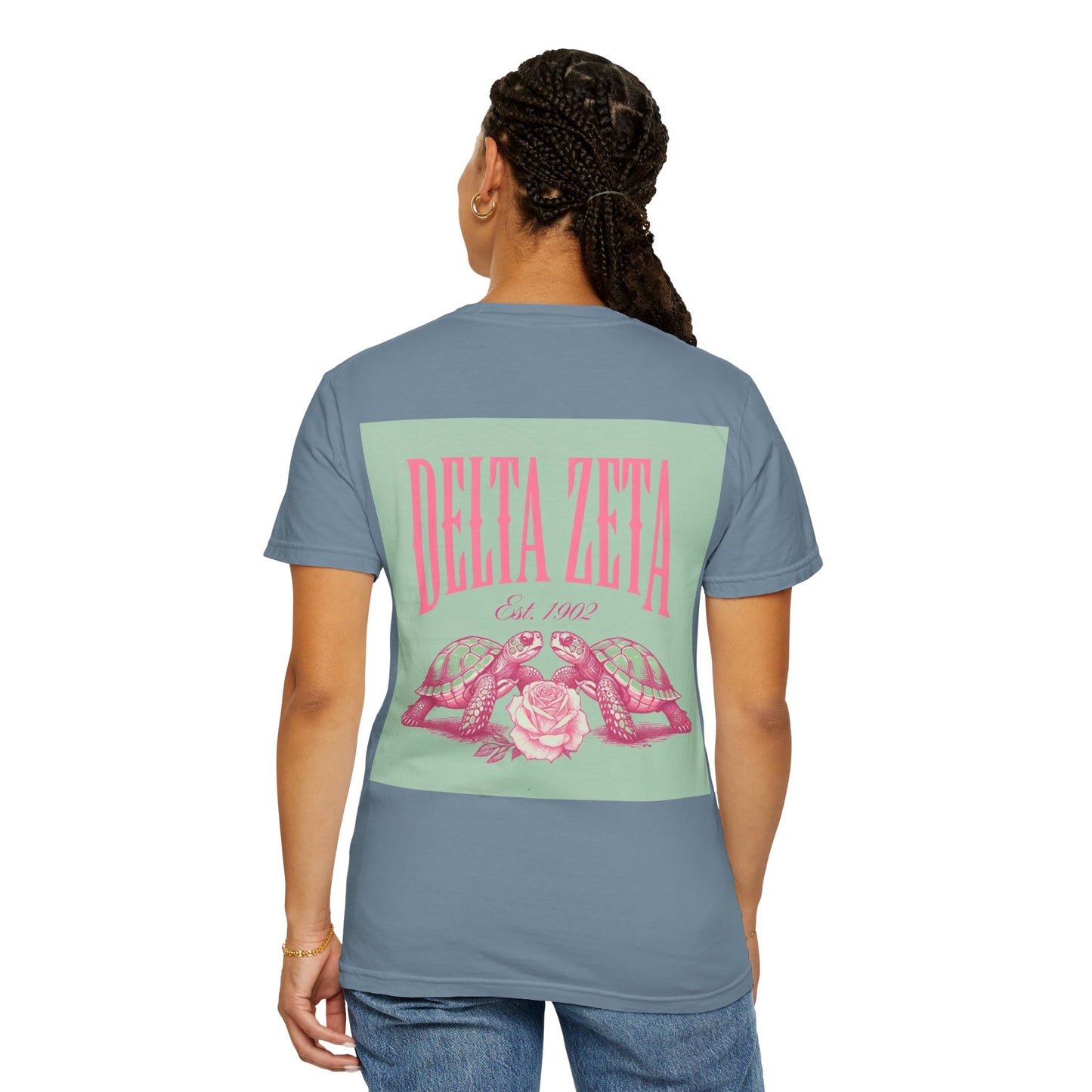 Delta Zeta Unisex T-Shirt, Sorority Shirt, Garment-Dyed Tee, Cute College Top, Sisterhood Apparel, Gift for Sorority Sisters