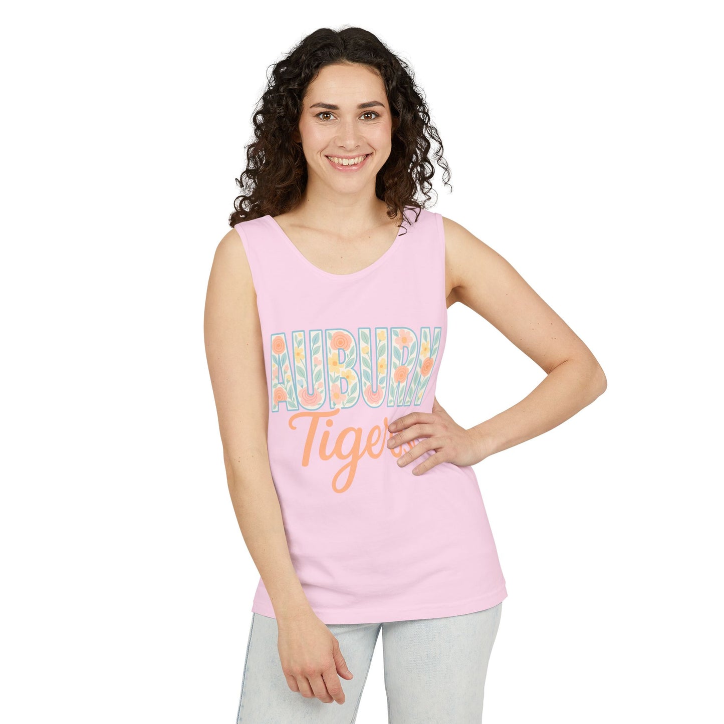 Auburn Tigers Garment-Dyed Tank Top, Summer Fashion, Sports Apparel, College Gear, Gifts for Students, Comfort Colors