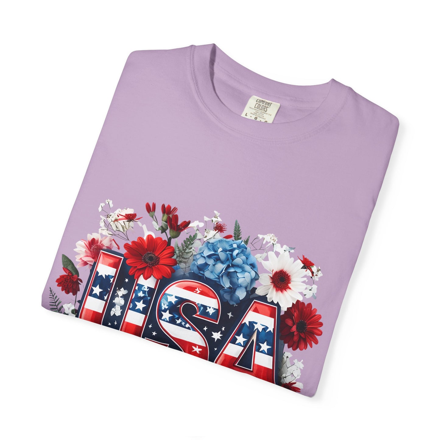 Patriotic Floral USA T-Shirt