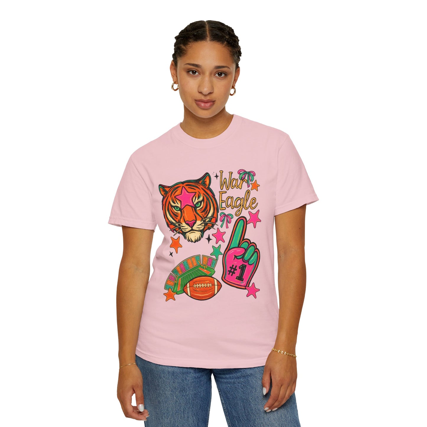 Vintage Preppy Tiger Football Game Day Unisex T-shirt