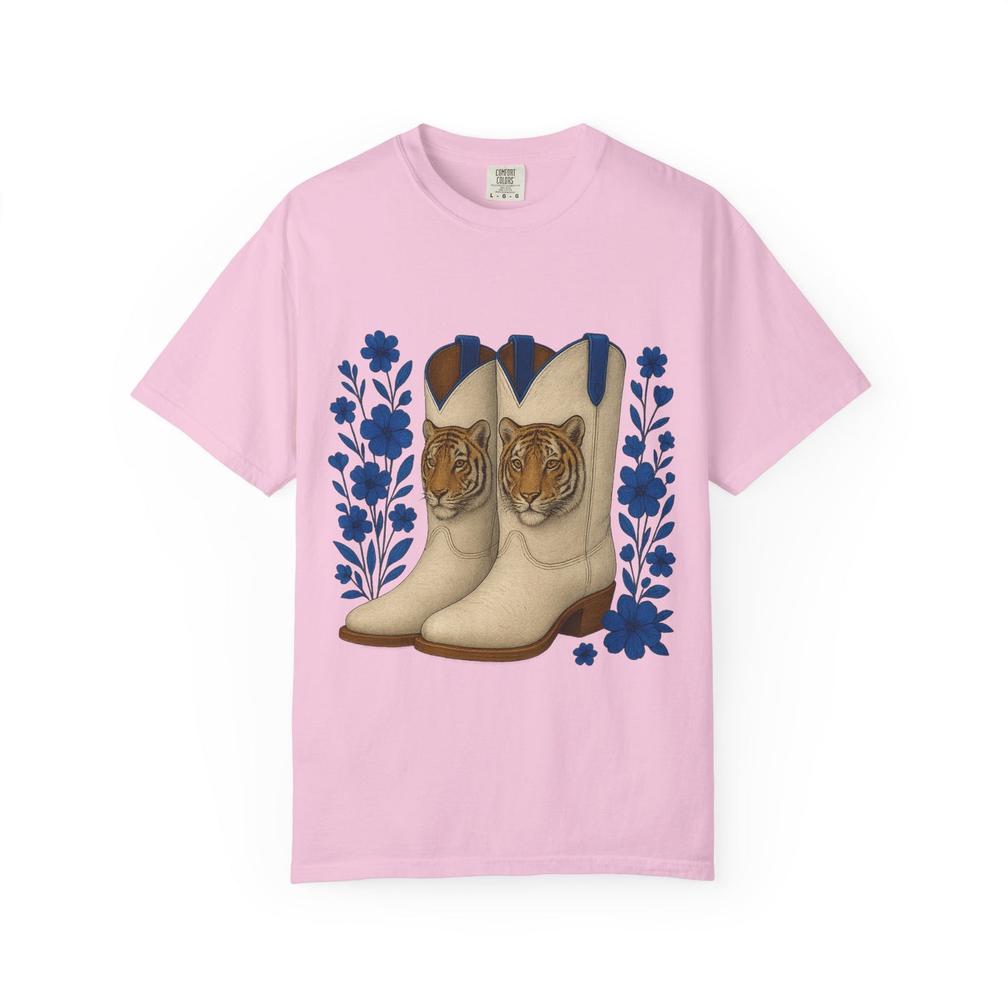 Graphic T-Shirt - Cowboy Boots & Tigress, Unisex Tee, Vintage Country Style-Memphis Tiger Fan