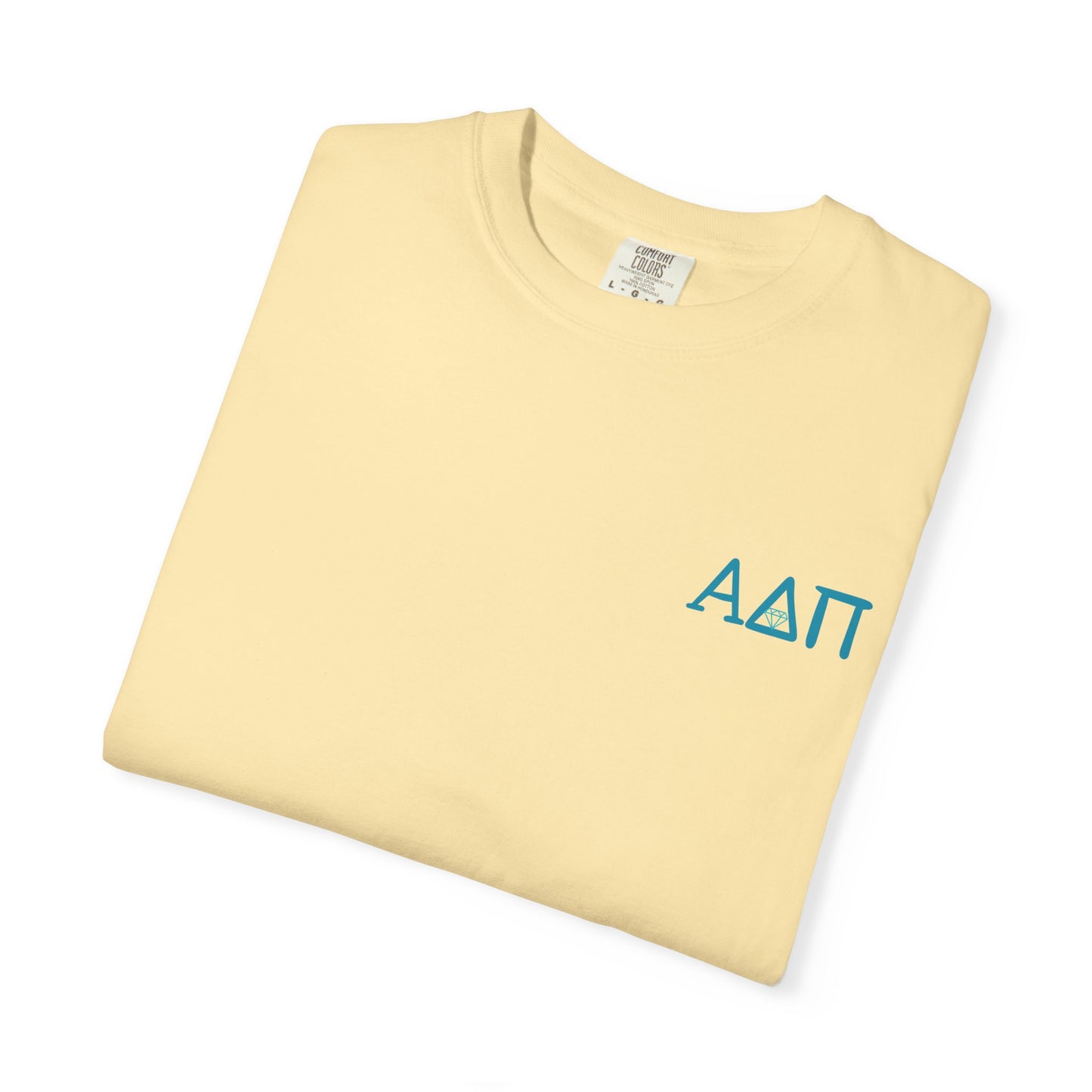 Alpha Delta Pi T-Shirt, Sorority Shirt, College Apparel, Greek Life Gift, Unisex Garment-Dyed Tee