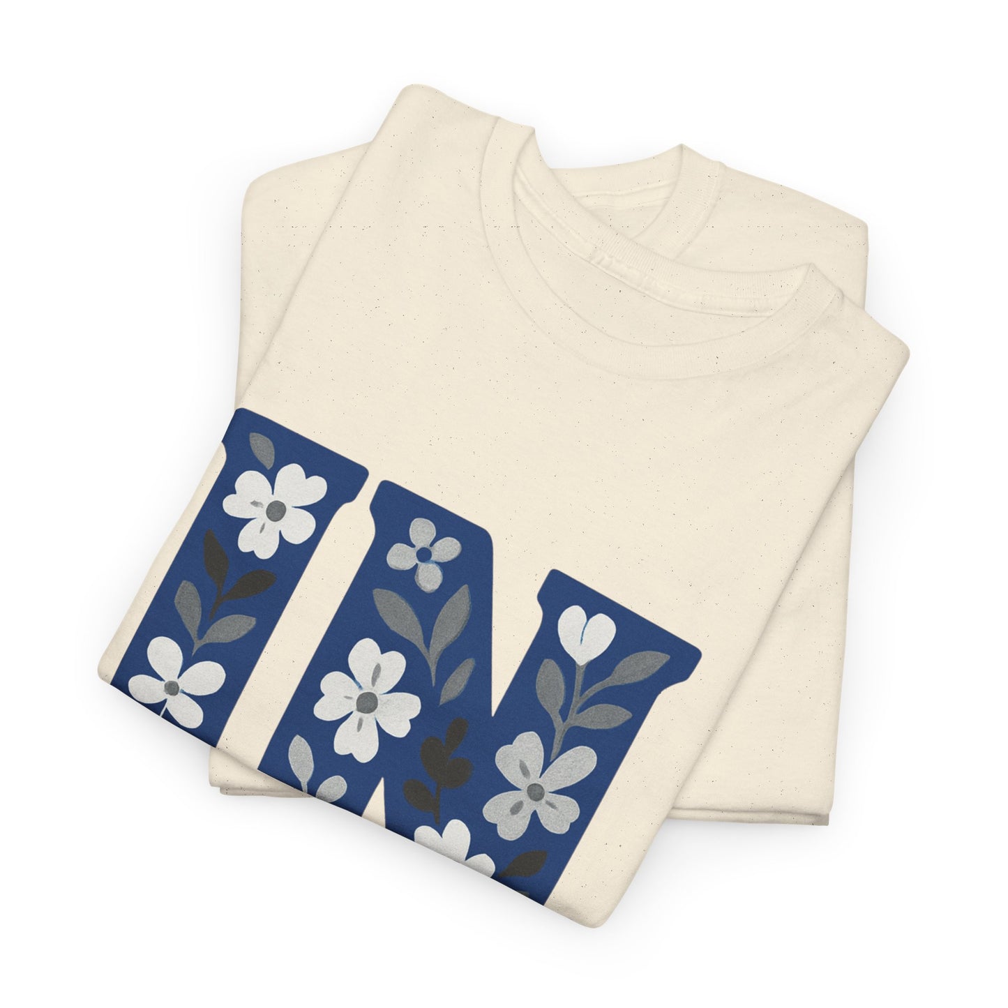 Floral Colts Tee | Unisex Heavy Cotton Tee for Sports Fans, Indiana Pride